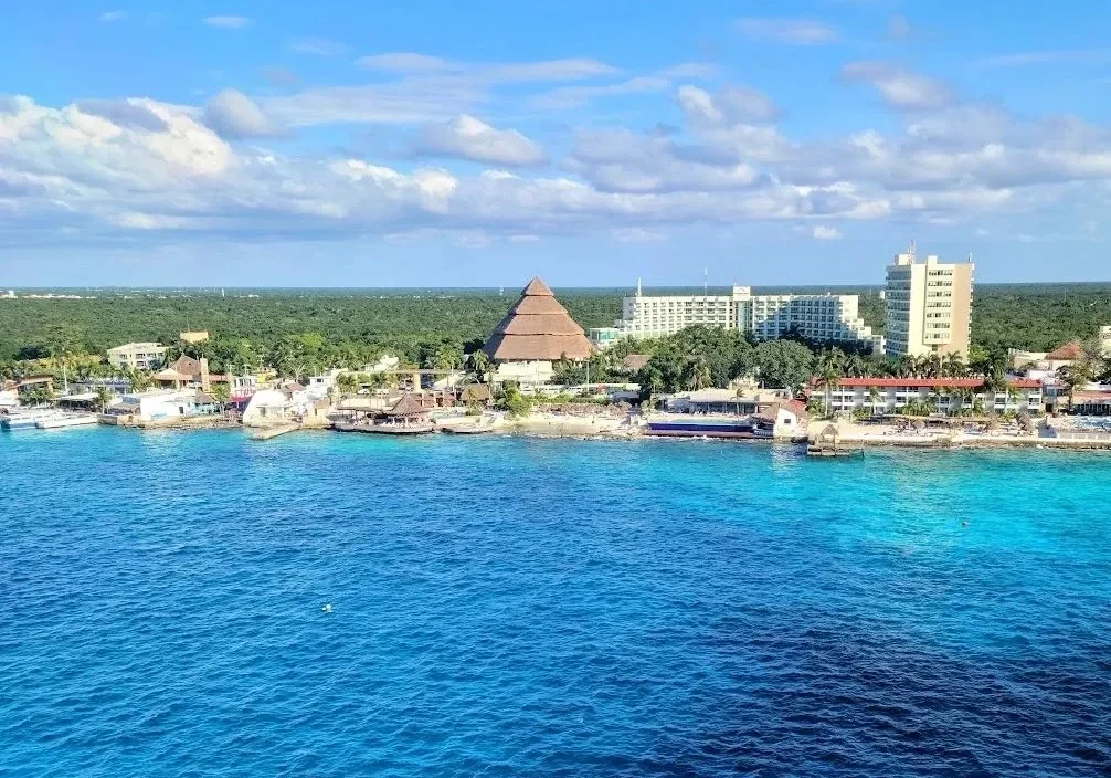 A view of the ocean from above.